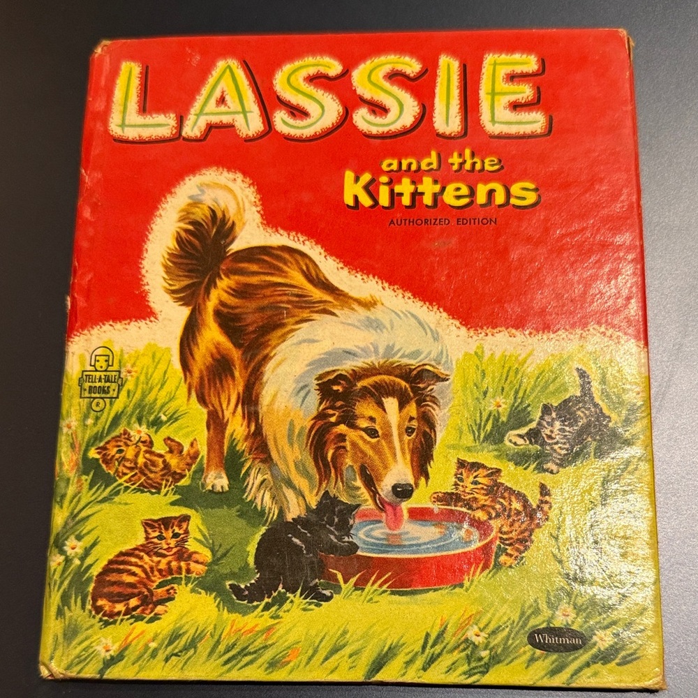 Whitman Lassie and the Kittens Book - Red Cover